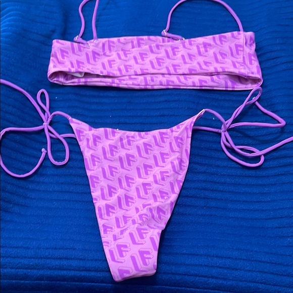 Lovers + Friends Pink Logo Bikini Set - Picture 3 of 4